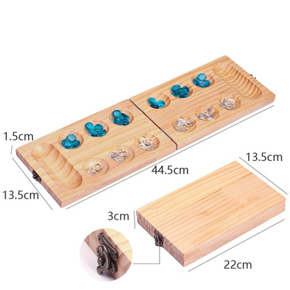 1set Foldable Mancala Board Game - Fun Classic Table Game with Wooden Board for Adults & Kids
