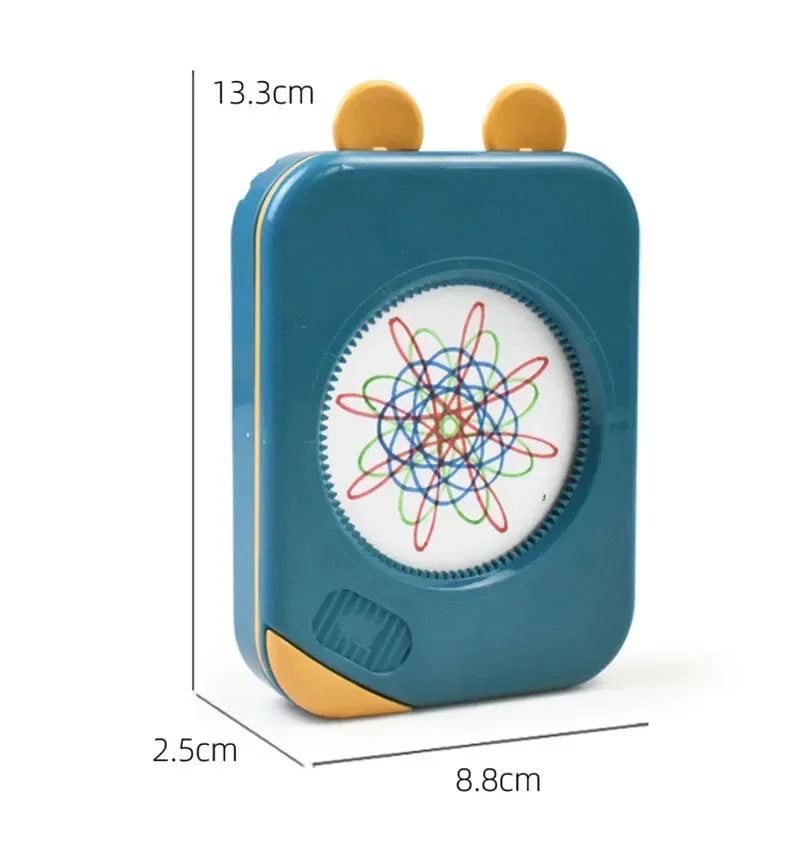Spirograph Drawing Kit with Storage - Interlocking Gear Art Set for Kids
