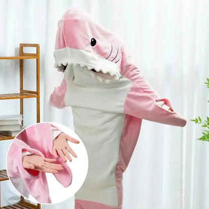 Shark Sleeping Bags Living Room Sofa Blanket Flannel High Quality Fabric Jumpsuit Pajamas Comfort Bedroom Keep Warms Blankets