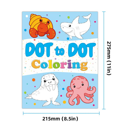 Children's Connect the Dots Animals Coloring Book: Fun Learning Activity for Early Education with Drawing & Coloring Pages