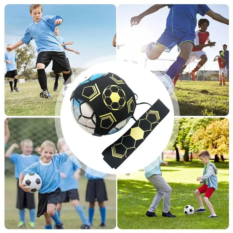 Soccer Belt Trainer Hands Free Kick Throw Sole Practice Equipment Football Dribble-up Exercise For Youth Adults Beginners