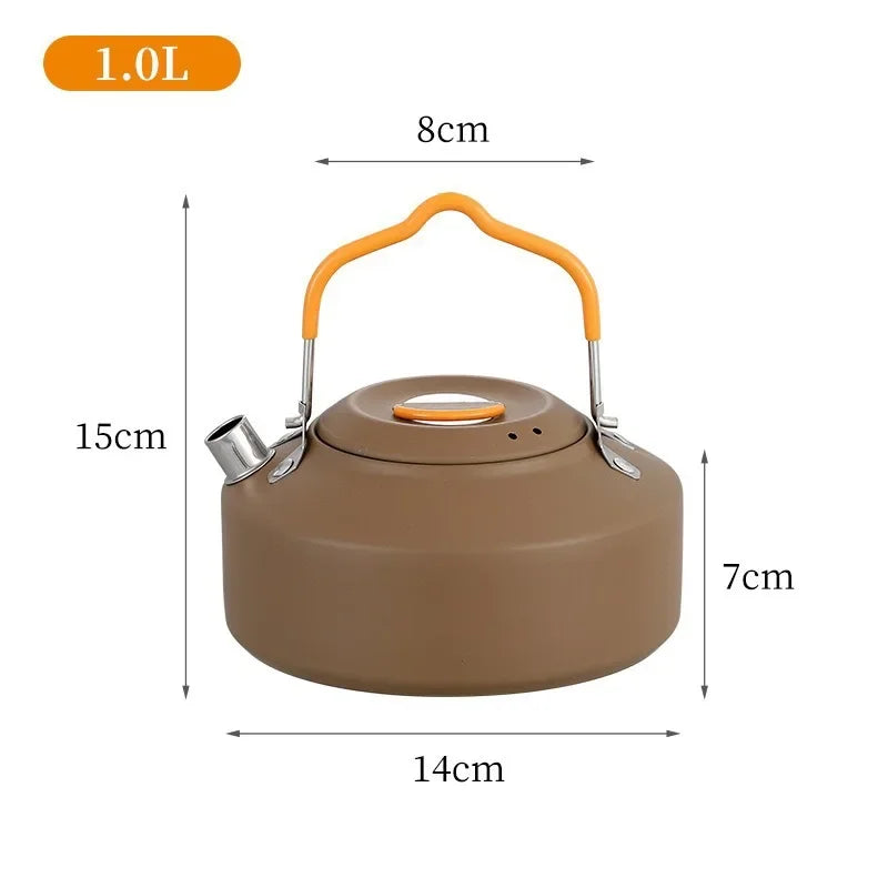 Water Kettle Outdoor Coffee Kettle Tableware Picnic Set Supplies Durable Camping Tea Kettle Tourism Cookware Outdoor Kettle