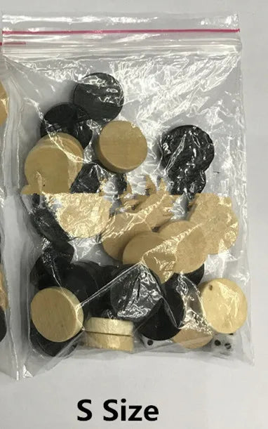 New 30pcs Wooden Draughts Checkers Backgammon Chess Pieces with 2 Dice for Kid Daily Board Game Intelligence Games Entertaining