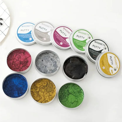 Children's Montessori Magnetic Mastic Creative Stress Bouncing Silicone DIY Playdough Plasticine Ferrofluid Kids Gifts