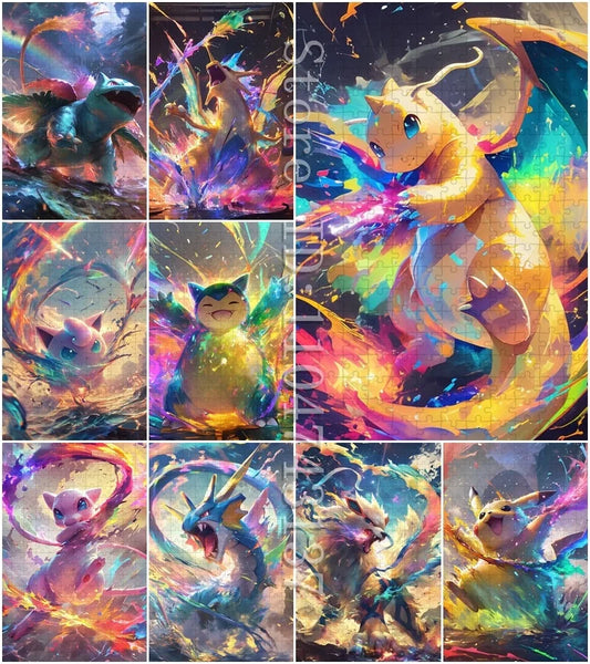 Pokemon Fantasy Jigsaw Puzzles Anime Character Pikachu Charmander Puzzles Intelligence Game Toys