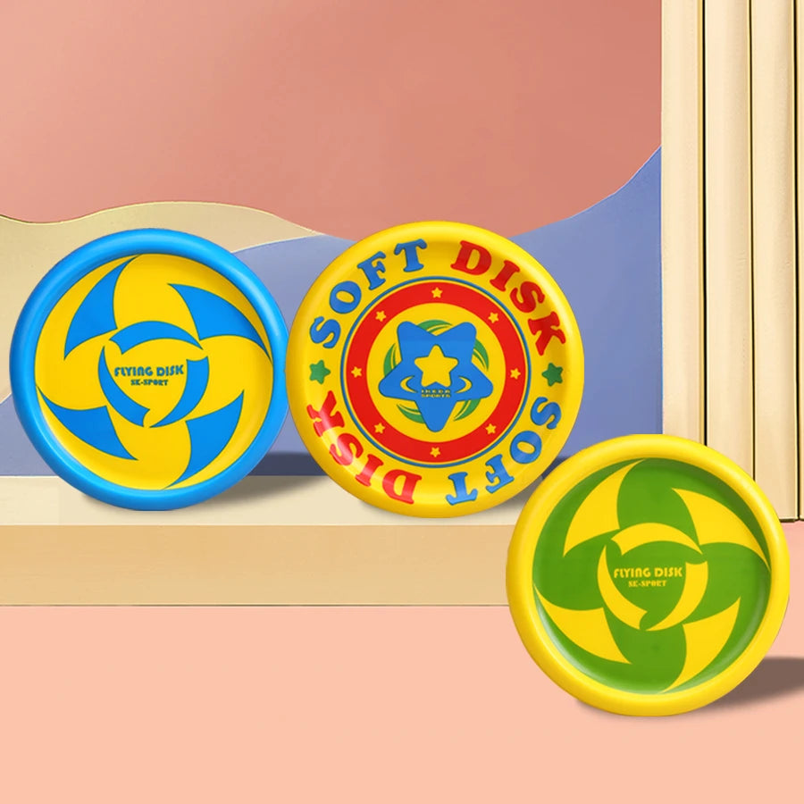 Soft frisbee safety sports hand throwing spin saucer outdoor boomerang parent-child sports sensory integration outdoor boy girl