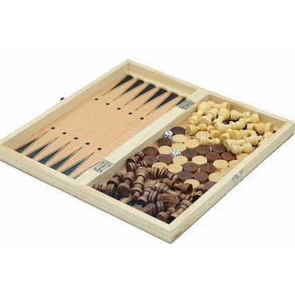 3 In 1 Board Party Table Games Dice Chess Backgammon Board Entertainment Travel Games Checkers Chess