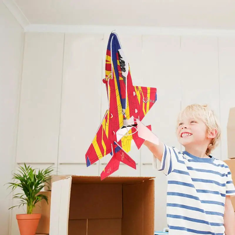 Foam Airplane Toys Rechargeable Throwing Foam Plane Flight Mode Glider Plane With Spinning Function Outdoor Flying Toy For Kids