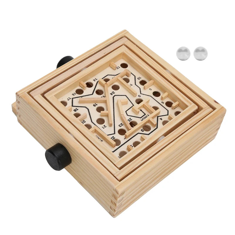 Wooden Labyrinth Marble Ball Tilt Maze Wood Game Puzzle Inteligencia Toys Hobbies Regalos Cumpleaños Niños Para Invitados