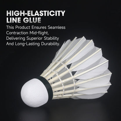 Kunli Badminton Shuttlecocks Duck Feather with Great Durability Stability for Professional Competition Or Training Indoor Sports