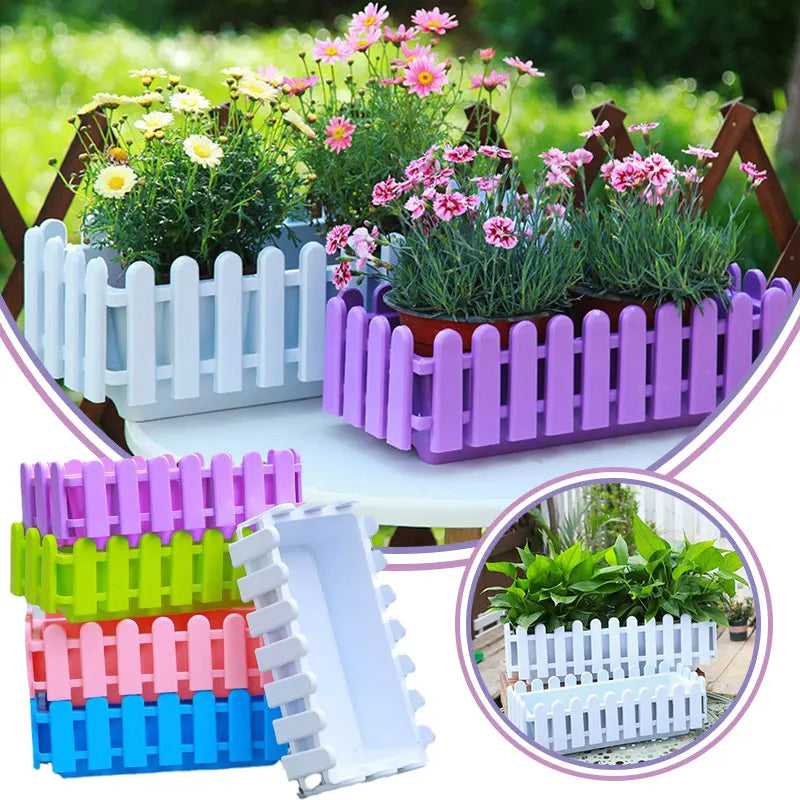 Garden Fence Type Flower Pot With Holes Cuboid Flowerpot Planting Flower Vegetable Plant Pot