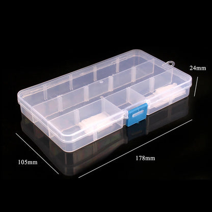10/15/24 Grids Fishing Tackle Box Fishing Box Plastic Tackle Box Fishing Lure Bait Hooks Storage Box for Lures Hooks for Fishing