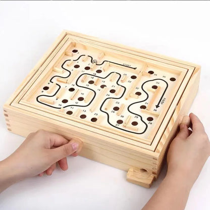 Wooden Labyrinth Marble Ball Tilt Maze Wood Game Puzzle Inteligencia Toys Hobbies Regalos Cumpleaños Niños Para Invitados