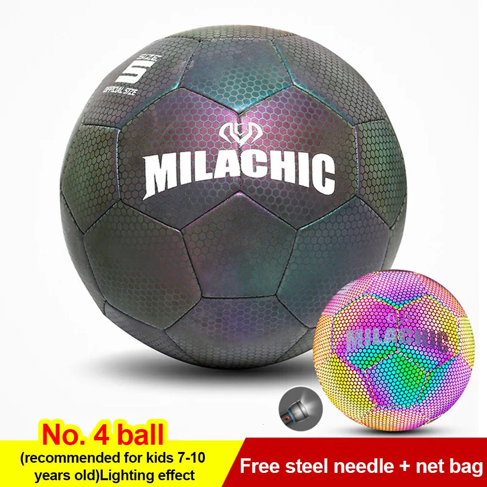 Reflective Football LED Training Soccer Luminous Fluorescent Reflective Cool Luminous No. 5 No. 4 Football For Child Adult