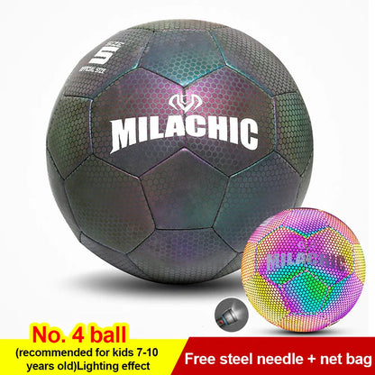 Reflective Football LED Training Soccer Luminous Fluorescent Reflective Cool Luminous No. 5 No. 4 Football For Child Adult