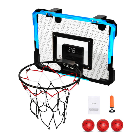 SucceBuy Kids Sports Toys Basketball Balls Toy Wall Type Foldable Basketball Hoop Throw Outdoor Indoor Games for Boys Girls 3+