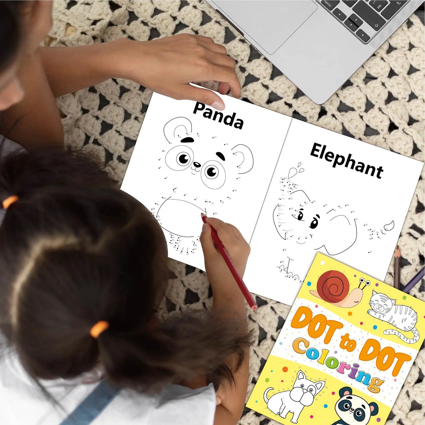 Children's Connect the Dots Animals Coloring Book: Fun Learning Activity for Early Education with Drawing & Coloring Pages