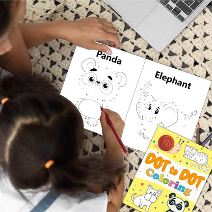Children's Connect the Dots Animals Coloring Book: Fun Learning Activity for Early Education with Drawing & Coloring Pages