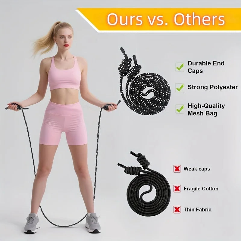 13.5mm Flow Rope Jump Rope for Fitness High Performance Adjustable Exercise Jump Rope Fit Men & Women Home Gym, Cardio, Training