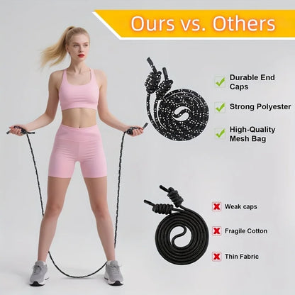 13.5mm Flow Rope Jump Rope for Fitness High Performance Adjustable Exercise Jump Rope Fit Men & Women Home Gym, Cardio, Training