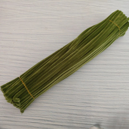 100pcs 30cm Twist Wire Chenille Stems Pipe Cleaners Kid Plush Stick Strips Educational Toys Handmade Material DIY Craft Supplies