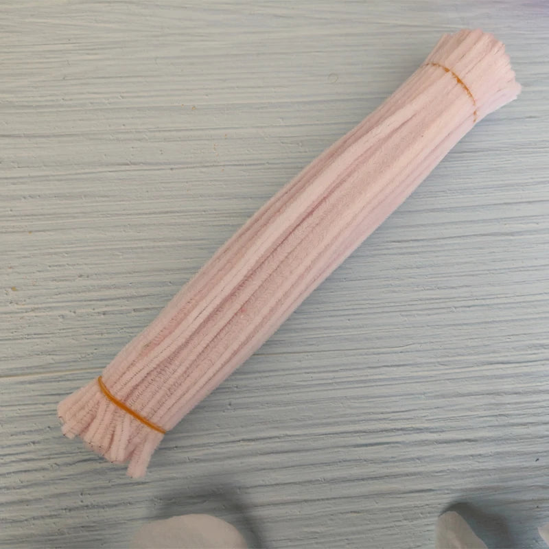 100pcs 30cm Twist Wire Chenille Stems Pipe Cleaners Kid Plush Stick Strips Educational Toys Handmade Material DIY Craft Supplies