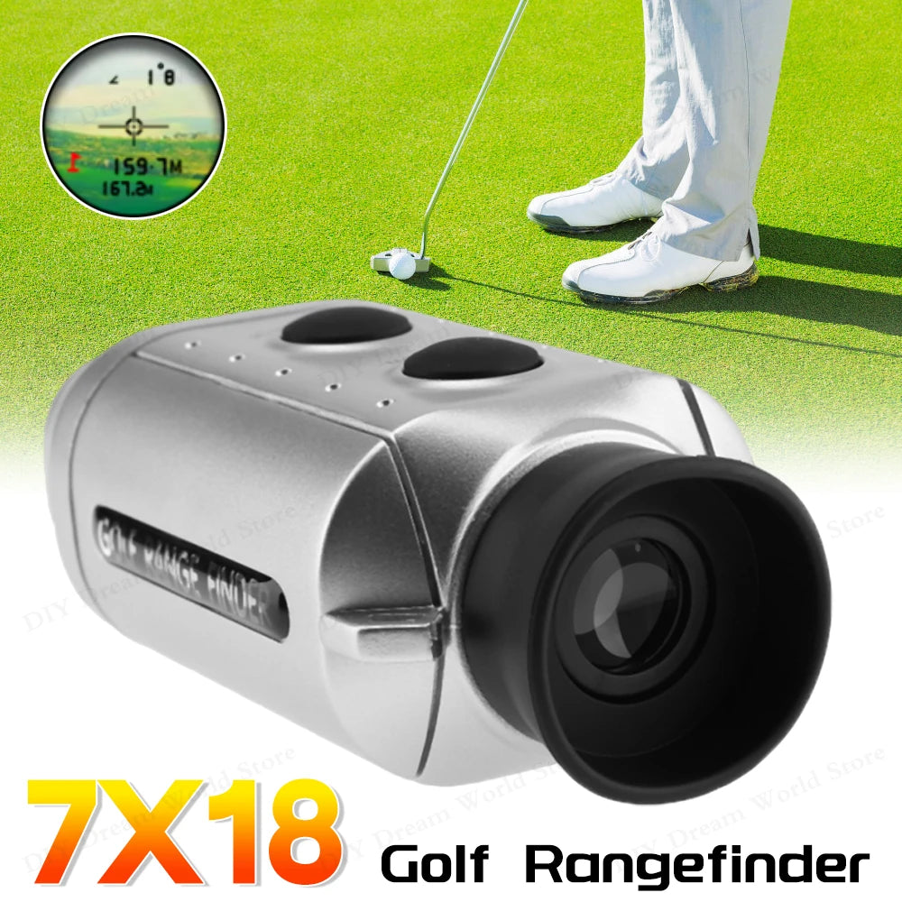 Golf Laser Rangefinder Telescope 7x18m Digital Optic Range Finder Hunting Golf Slope Monocular Distance Meter for Yards Measure