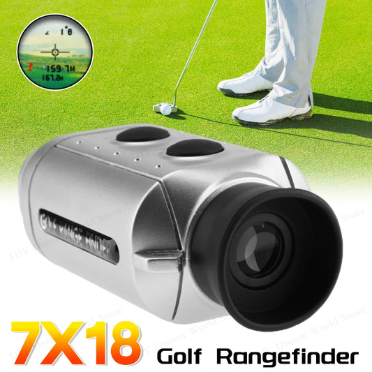Golf Laser Rangefinder Telescope 7x18m Digital Optic Range Finder Hunting Golf Slope Monocular Distance Meter for Yards Measure