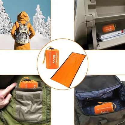 Portable Waterproof Emergency Survival Sleeping Bag Outdoor Camping Gear Thermal Sack First Aid Rescue Mylar Insulate Blanket