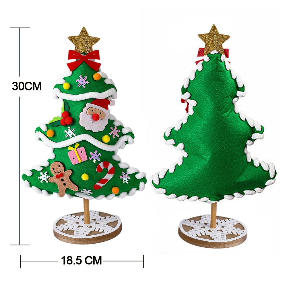 DIY Christmas Tree Crafts Kits for Children Christmas Decoration Handmade Toys Puzzle Craft Kit Toys Christmas Gifts for kids