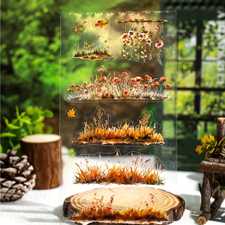 Series Floral & Nature-Themed Stickers - Vibrant Botanical Designs for DIY Journals, Scrapbooks, Laptops, Water Bottles