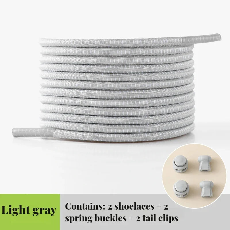 NEW Elastic Round Tennis Laces Without Ties Shoelaces Sneakers Quality Lock Shoe Laces Adult Kids Rubber Bands for Shoes 1Piar
