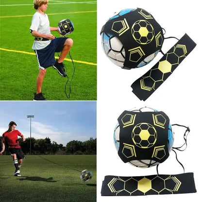 Soccer Belt Trainer Hands Free Kick Throw Sole Practice Equipment Football Dribble-up Exercise For Youth Adults Beginners
