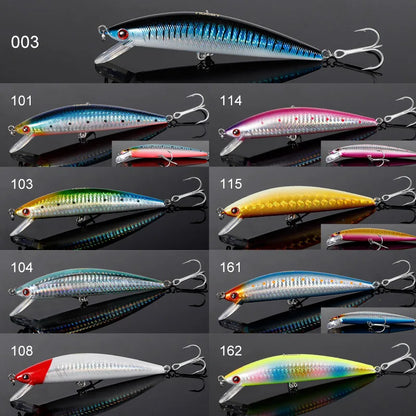 Noeby 120mm 44g Heavy Sinking Minnow Fishing Lure Long Casting Wobbler Artificial Hard Bait for Sea Bass Saltwater Fishing Lure