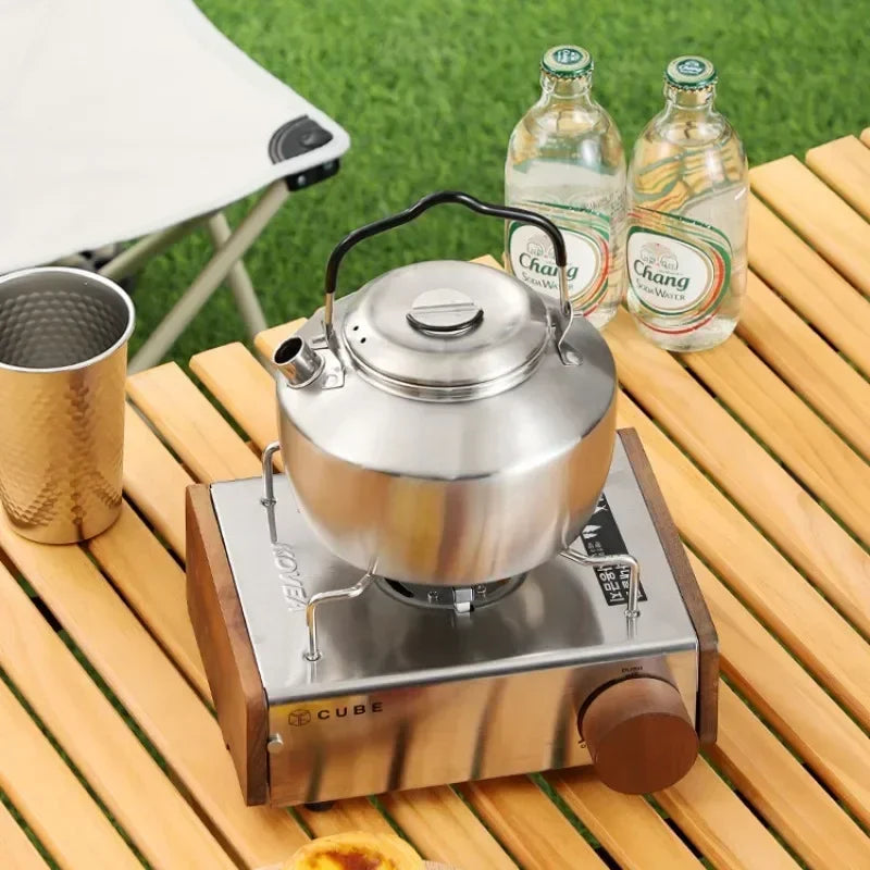 Water Kettle Outdoor Coffee Kettle Tableware Picnic Set Supplies Durable Camping Tea Kettle Tourism Cookware Outdoor Kettle