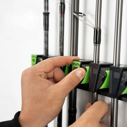 Wall-mounted Fishing Rod Racks Display Rack Fishing Rods Bracket Non-punching Punchable Fishing Rod Storage Placement Rack