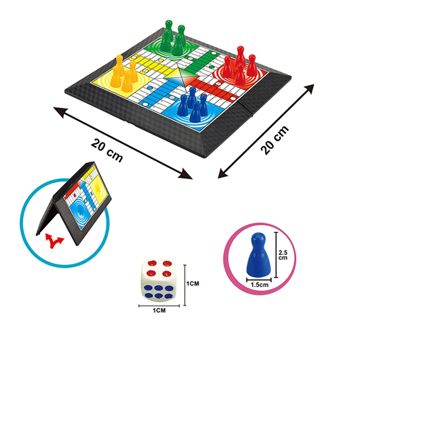 Board Games Ludo Set Party Game Parent Child Strategy Interaction with Foldable Board Games