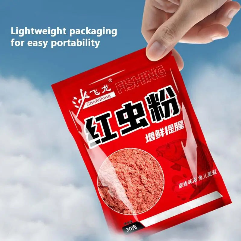 Fishing Scent Fishing Red Worm Powder Bait Scent Fish Attractants For Baits High Concentration Attractive Smell Fishing Bait