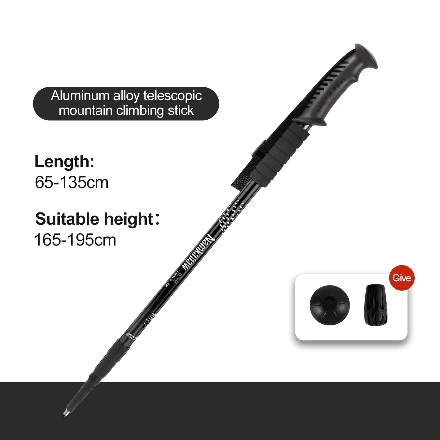 Ultralight Adjustable Trekking Poles 3-Section Aluminum Alloy Nordic Walking Sticks Telescopic Non-Slip for Men And Women Hiking