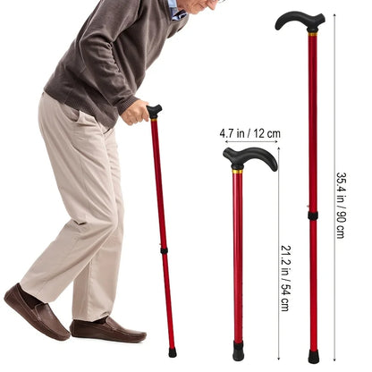 Two sections of reinforced mountaineering outdoor walking sticks, aluminum alloy ultra-light anti-slip