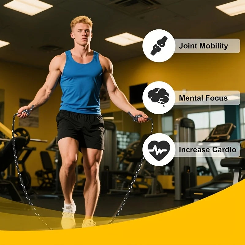 13.5mm Flow Rope Jump Rope for Fitness High Performance Adjustable Exercise Jump Rope Fit Men & Women Home Gym, Cardio, Training