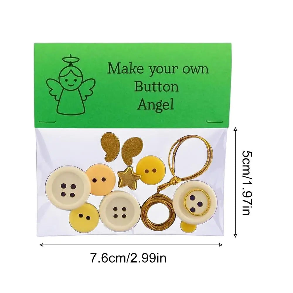 Santa Button Ornament Kits Handmade Button Snowman Craft Kit Christmas Tree Pendant Ornament for 2025 Xmas Navidad Party