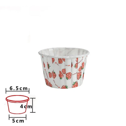 50/100pcs Non-stick Cupcake Tray DIY Cake Mold Rolled Edge Cups 3.25oz Mini Pack Muffins Cup Children's party Baking Supplies