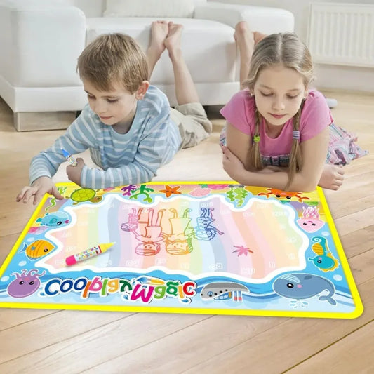 Animal Themes Rainbow Water Drawing Mat  Water Doodle Mat Coloring Books Water Painting Rug Xmas Gift for Kids