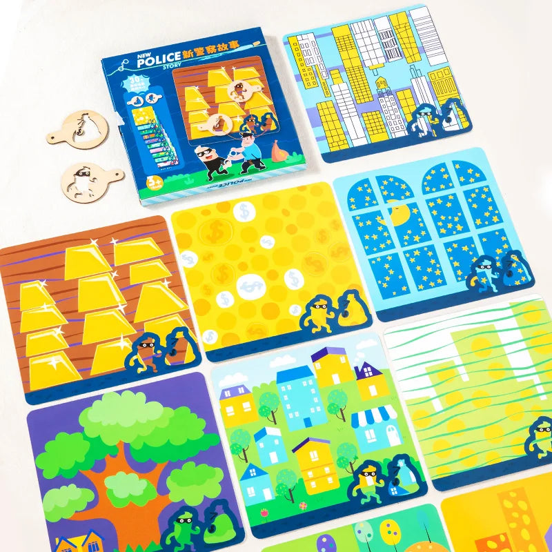 New Police Story Game Shape Matching Toys Interactive Board Games