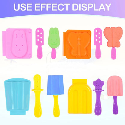 Funny Ice Cream Playdough Mold Kids DIY Toys 3D Rabbit Butterfly Popsicle Clay Dough Plasticine Mould Boys Girls Party Favor