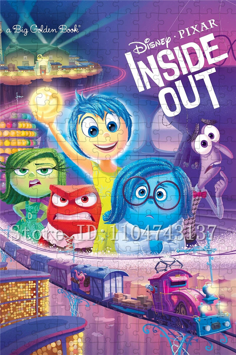 Disney Inside Out Jigsaw Puzzles 108/300/500/1000 Pieces Cartoon Movies Puzzles Parent-Child Interactive Game Toys
