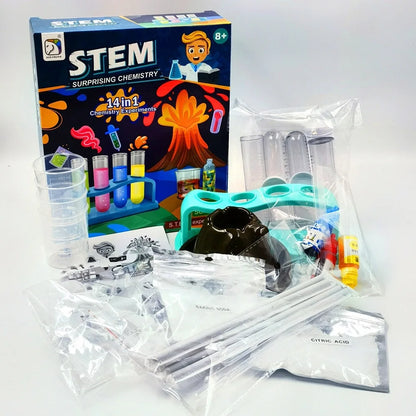 Handmade DIY  Science experiment set, volcanic eruption children's educational toys, surprise chemistry Puzzle study steam toy