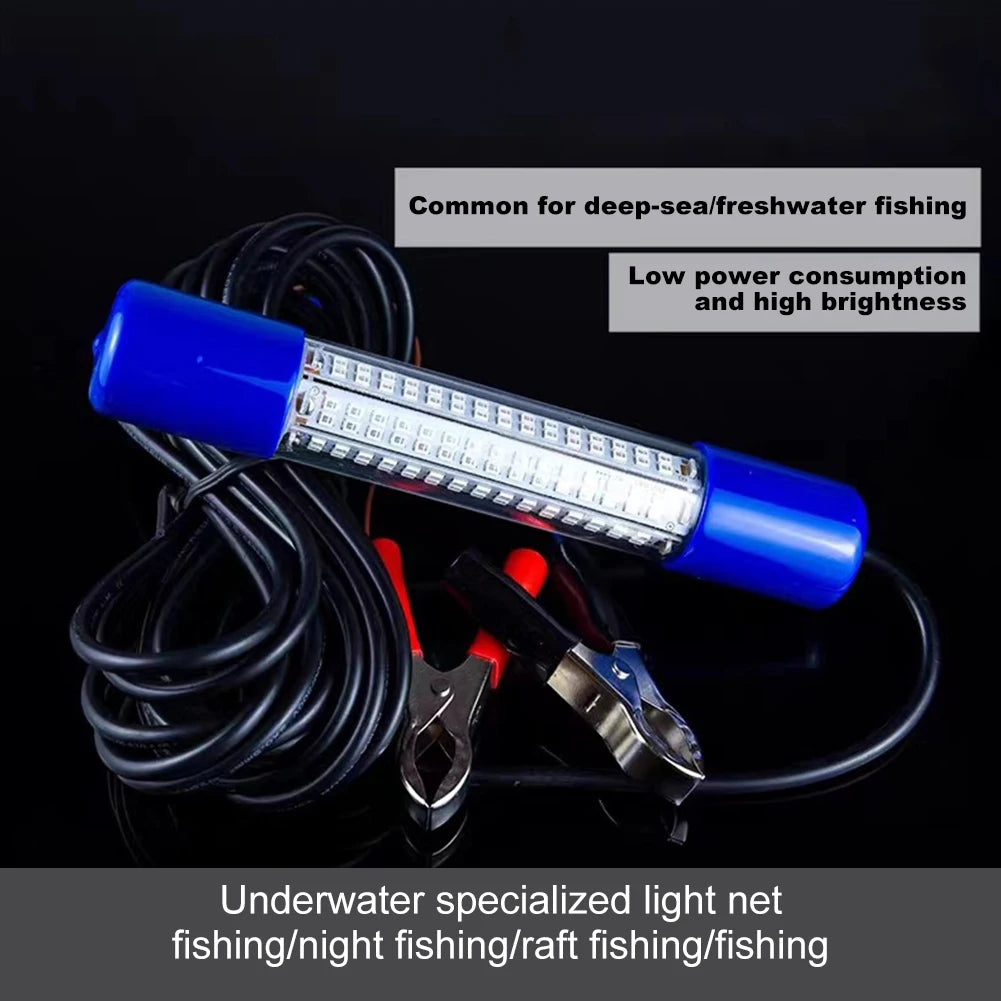 Underwater Fishing Light 50W Fish Lure Bait Finder Lamp 12-24V Submersible Boat Lamp Waterproof for Squid Shrimp Krill