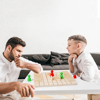Wooden Step By Step Board Game Family Strategy Game